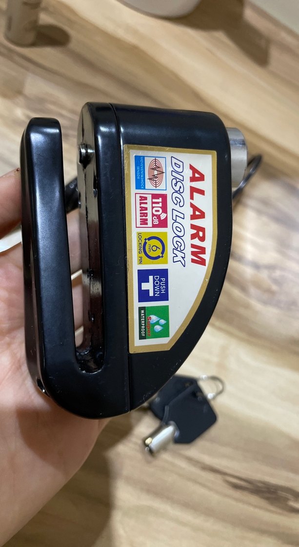 Renkli Kemerli Motosiklet Alarm Disk Kilidi - Görsel 2