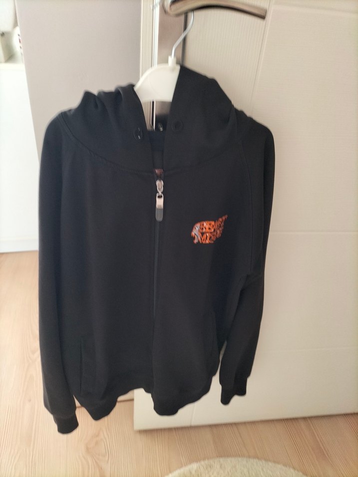 Erkek çocuk Siyah Fermuarlı Kapüşonlu Sweatshirt - Görsel 2