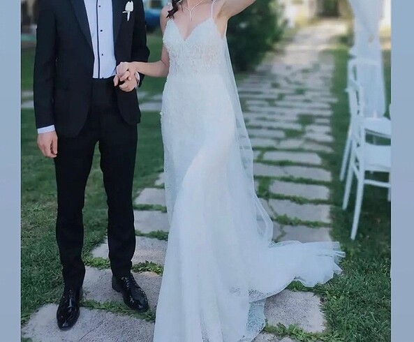 Oleg Cassini Balık model özel dikim gelinlik