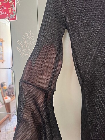 Mango siyah tül mini gece elbisesi - Görsel 5