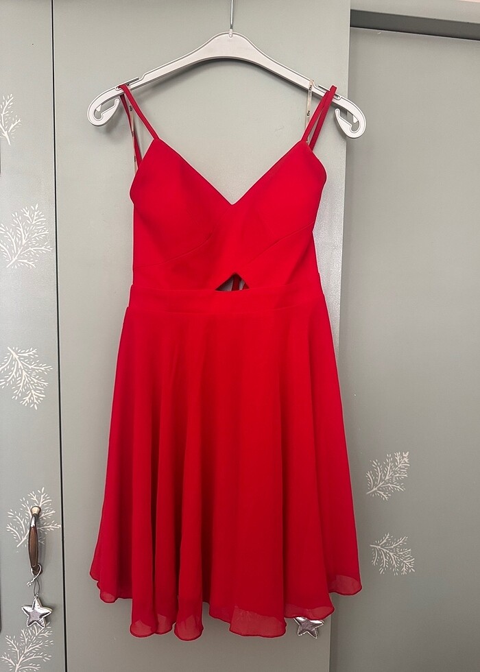 Taç abiye mini kırmızı tül - Görsel 3