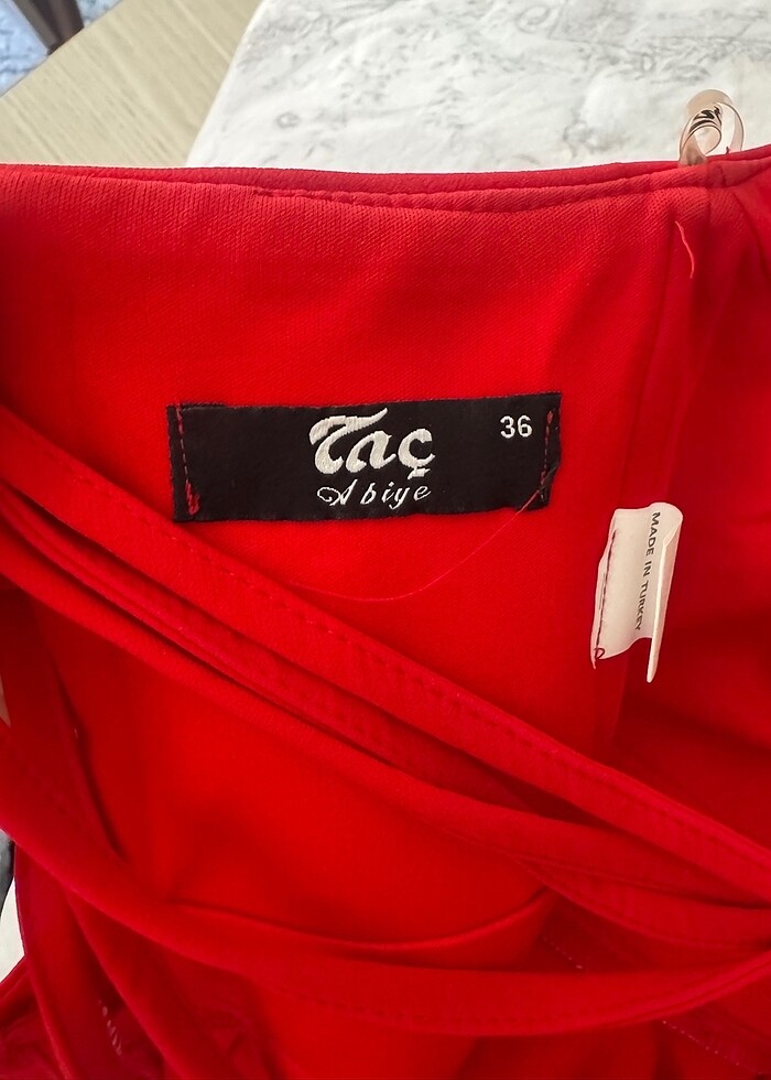 Taç abiye mini kırmızı tül - Görsel 5