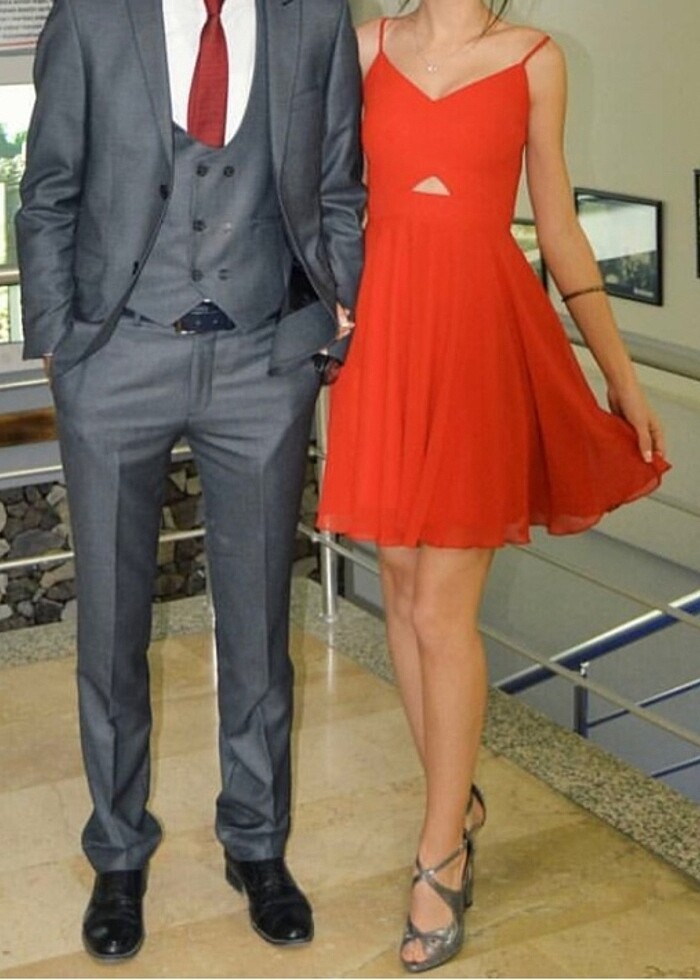 Taç abiye mini kırmızı tül - Görsel 2