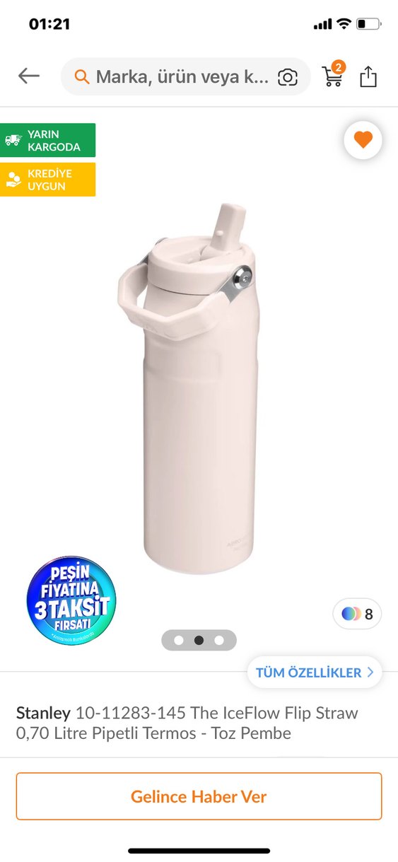 Pastel Pembe Stanley Termos Matara - Görsel 2