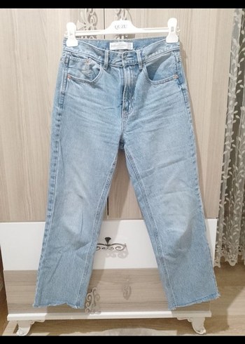 s Beden Kadın mavi Regular Fit Midi Kot Pantolon D96