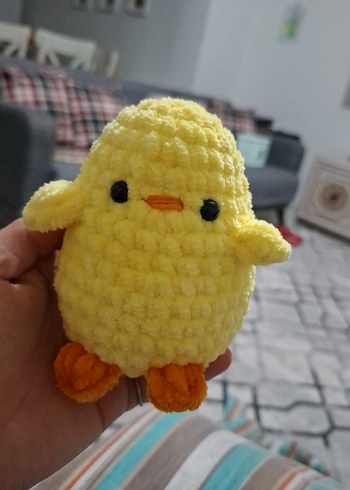 Sarı Örgü Peluş Civciv Oyuncak