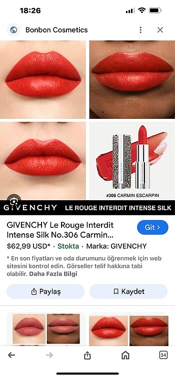 GIVENCHY Gıvenchy ruj