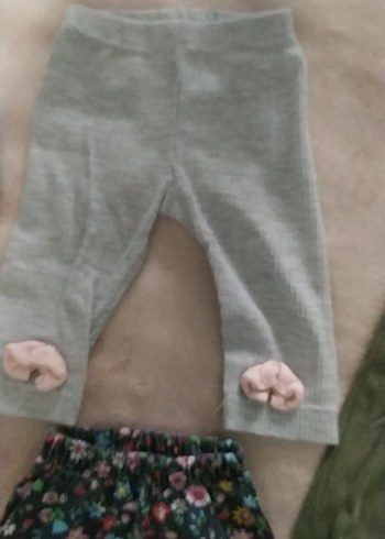 Kız Çocuk Gri Pamuklu Rahat Kesim Tayt - Görsel 3