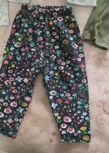 Kız Çocuk Gri Pamuklu Rahat Kesim Tayt - Görsel 2