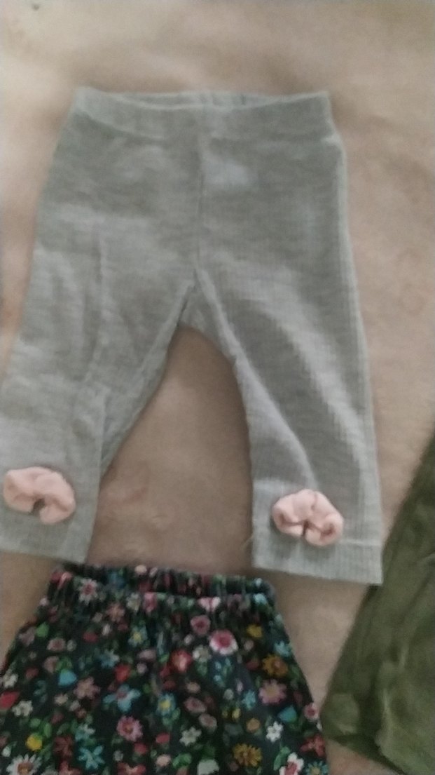 Kız Çocuk Gri Pamuklu Rahat Kesim Tayt - Görsel 3