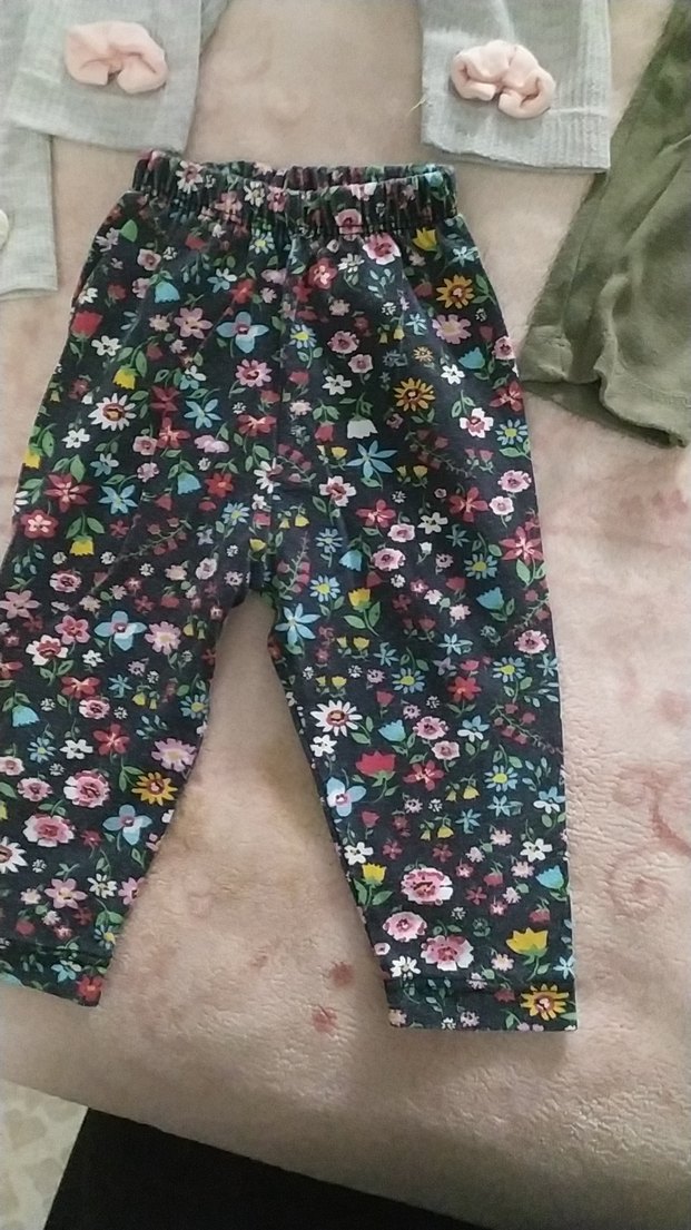 Kız Çocuk Gri Pamuklu Rahat Kesim Tayt - Görsel 2