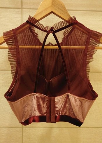 Penti Bordo plise tül detaylı bralet, Büstiyer - Görsel 2