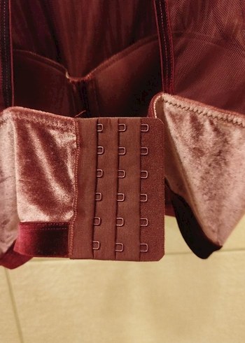 Penti Bordo plise tül detaylı bralet, Büstiyer - Görsel 5