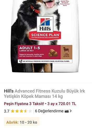  Hils kuzu etli köpek maması 