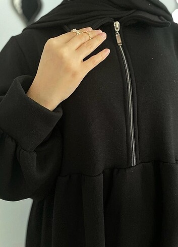 Zara Önü fermuarlı robalı elbise 