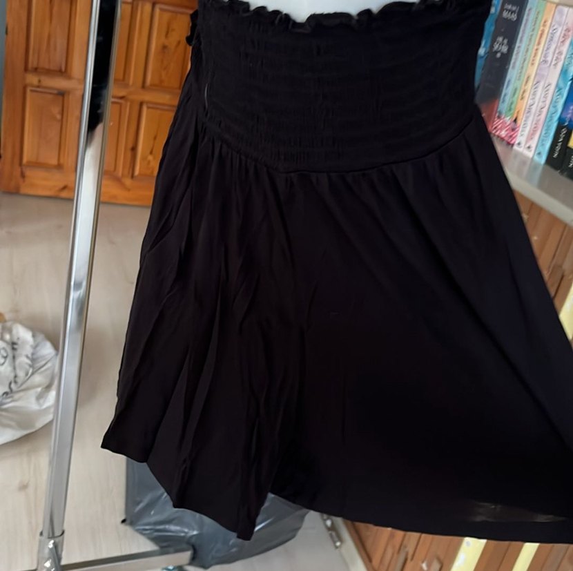 Siyah Uzun Piliseli Kadın Şort - Görsel 2