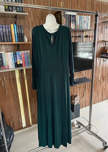 Uzun, Gevşek Kesim, Uzun Kollu Kadın Elbise - Görsel 2