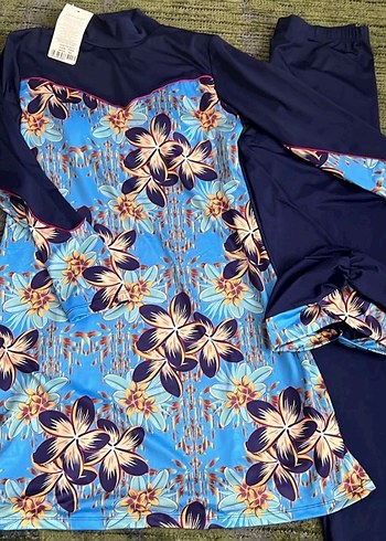 Çiçek Desenli Uzun Kollu tesettür haşema - Görsel 5