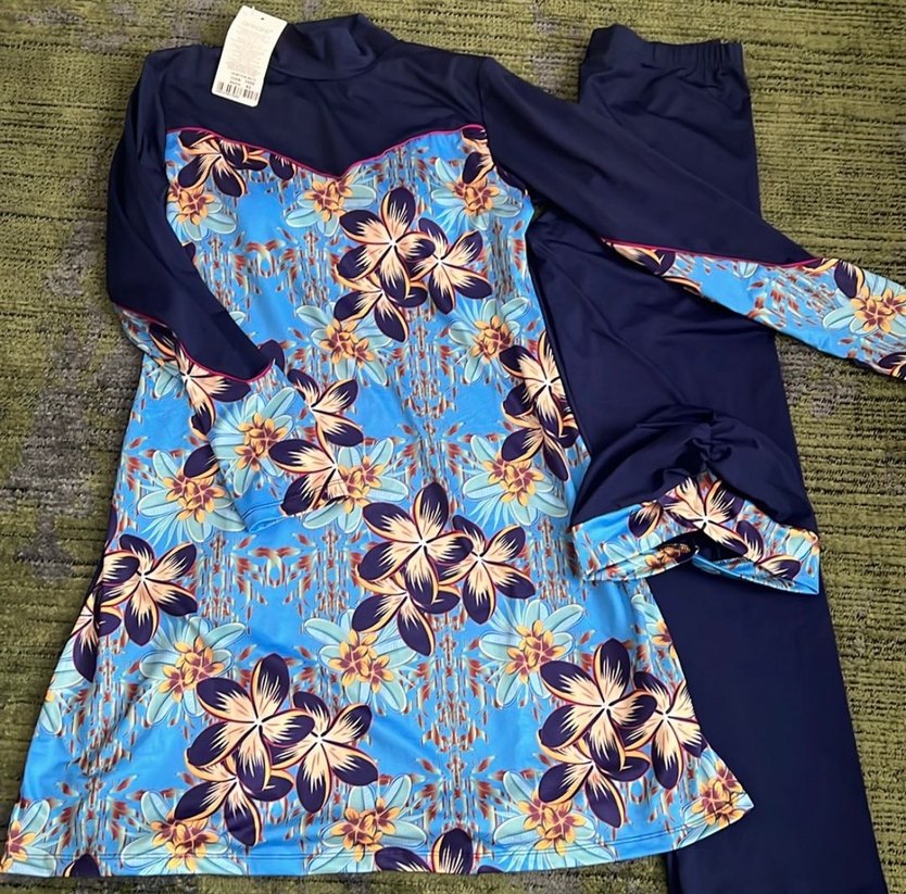 Çiçek Desenli Uzun Kollu tesettür haşema - Görsel 5