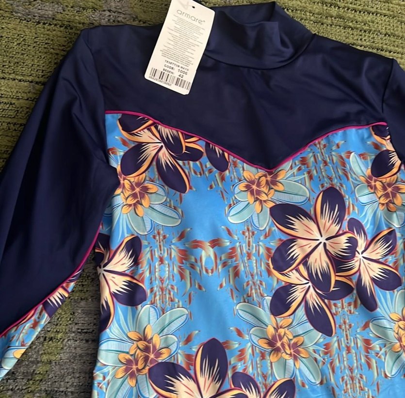 Çiçek Desenli Uzun Kollu tesettür haşema - Görsel 2