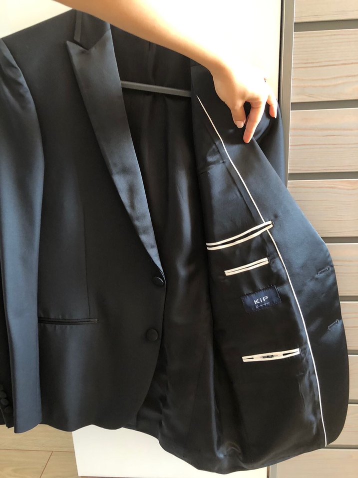 Kip marka siyah erkek takım elbise papyonlu - Görsel 5