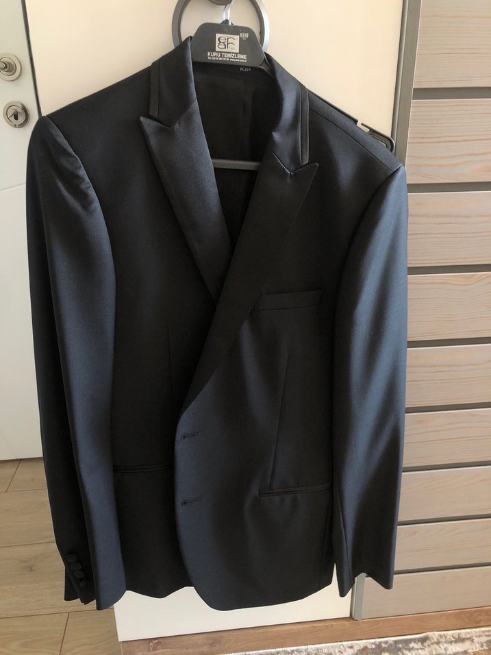 Kip marka siyah erkek takım elbise papyonlu - Görsel 4