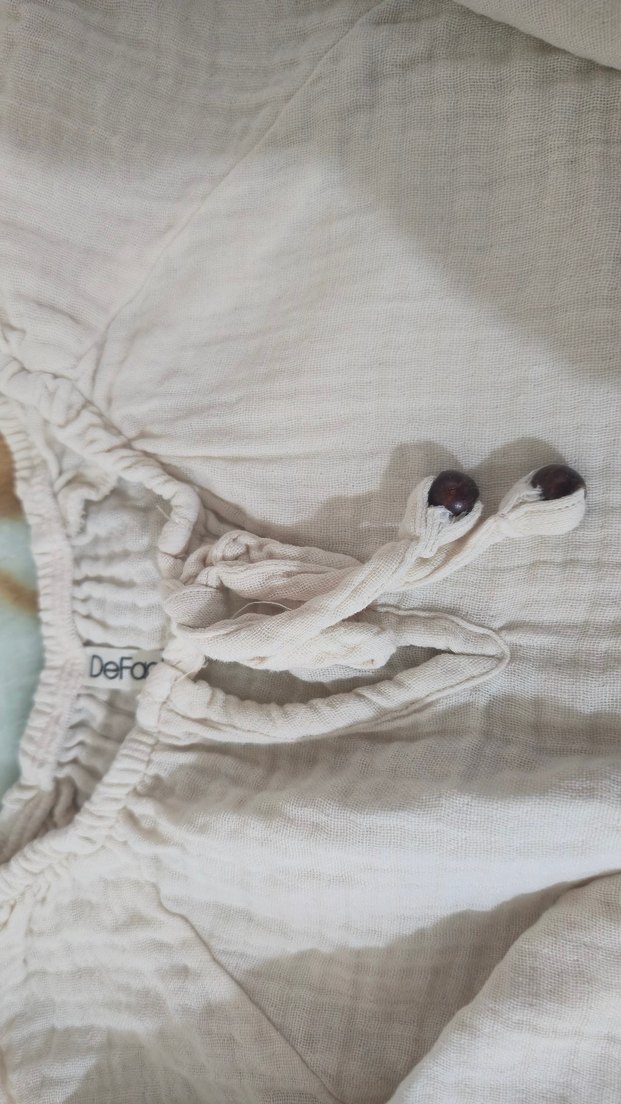 Kız Çocuk Beyaz Keten Bohem Bluz - Görsel 4