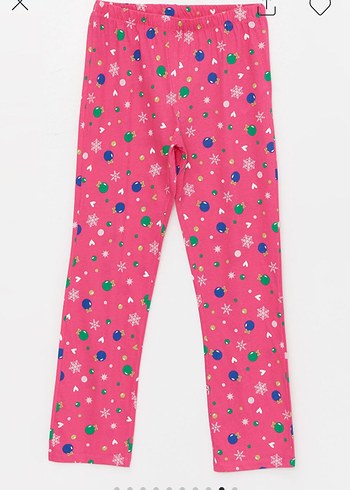 LC WAIKIKI  Desenli Pembe Uzun Kollu Kadın Pijama Takımı - Görsel 2