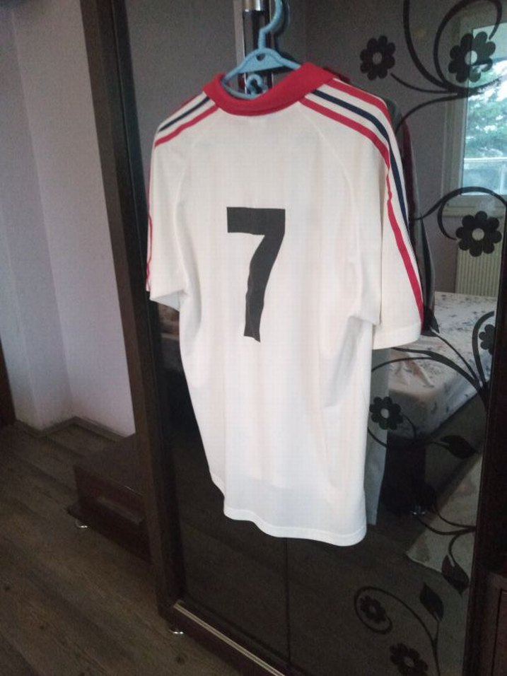 Beyaz Kısa Kollu Pamuklu Erkek Forma - Görsel 4