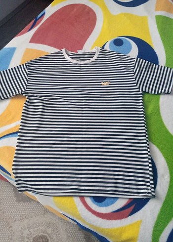 Erkek Çocuk Çizgili Kısa Kollu Tişört - Görsel 2