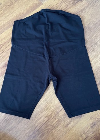 Almila Siyah Pamuklu Elastan Hamile Şortu - Görsel 2