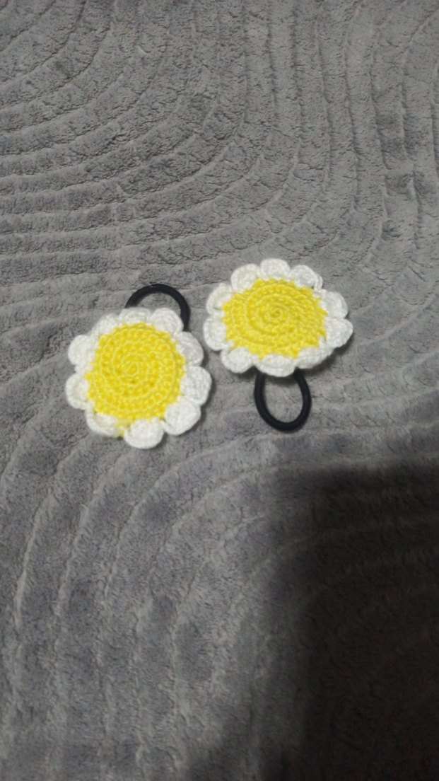 Renkli Nakışlı Örgü Çocuk Saç Lastiği - Görsel 2