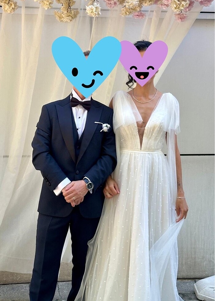 Oleg Cassini Temiz Puantiyeli Gelinlik - Görsel 2