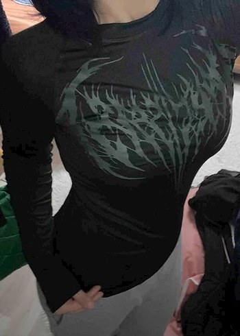 Siyah gotik fit gym - Görsel 4