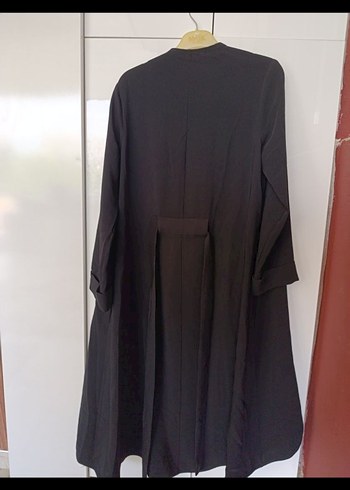 Nakışlı Siyah Uzun Salaş Kimono - Görsel 3