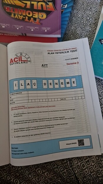  Beden Ayt Matematik Denemesi