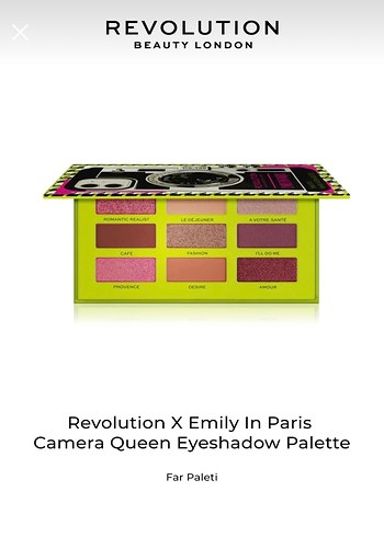 revolution emily in Paris camera queen eyeshadow palette far - Görsel 2