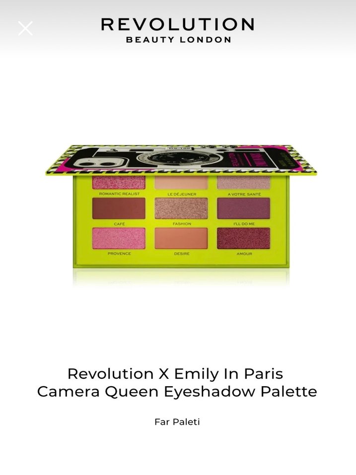 revolution emily in Paris camera queen eyeshadow palette far - Görsel 2