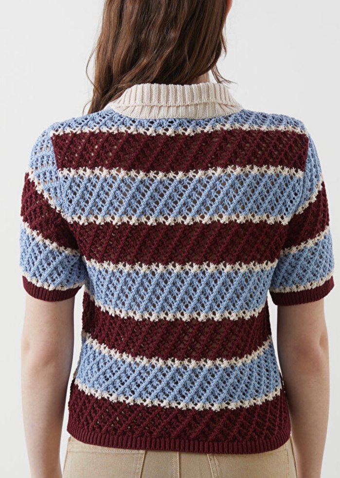 Kısa Kollu Örgü Mini Kazak lc waikiki - Görsel 2