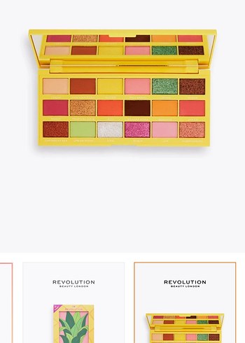 Revolution eyeshadow palette tasty pineapple far paleti - Görsel 6
