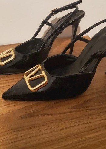 Siyah Tokalı Stiletto Topuklu Ayakkabı 41 - Görsel 5