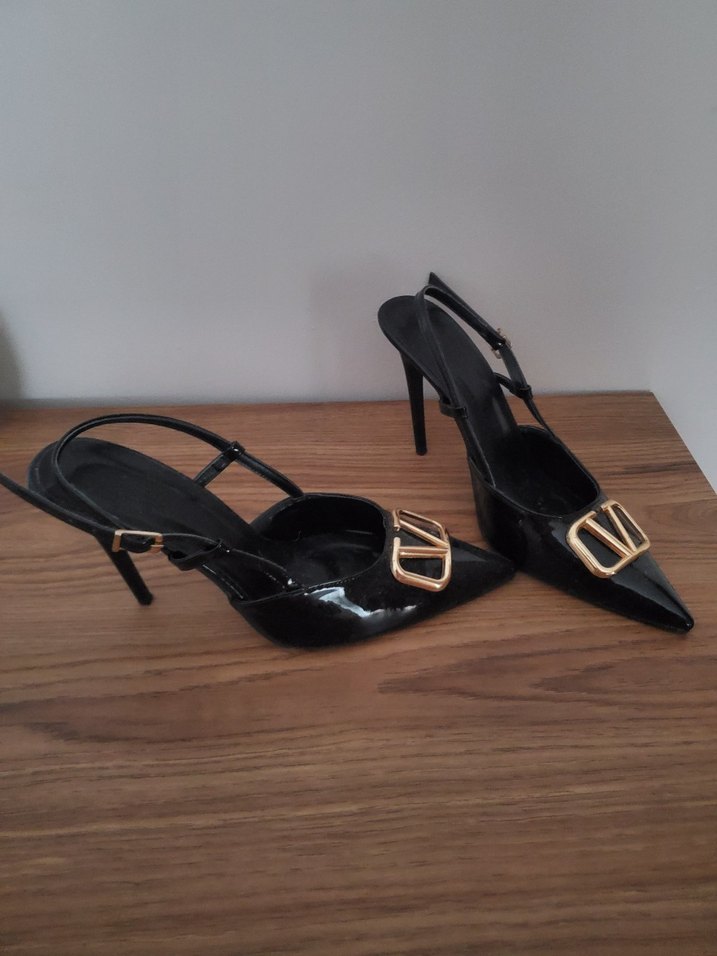 Siyah Tokalı Stiletto Topuklu Ayakkabı 41 - Görsel 2