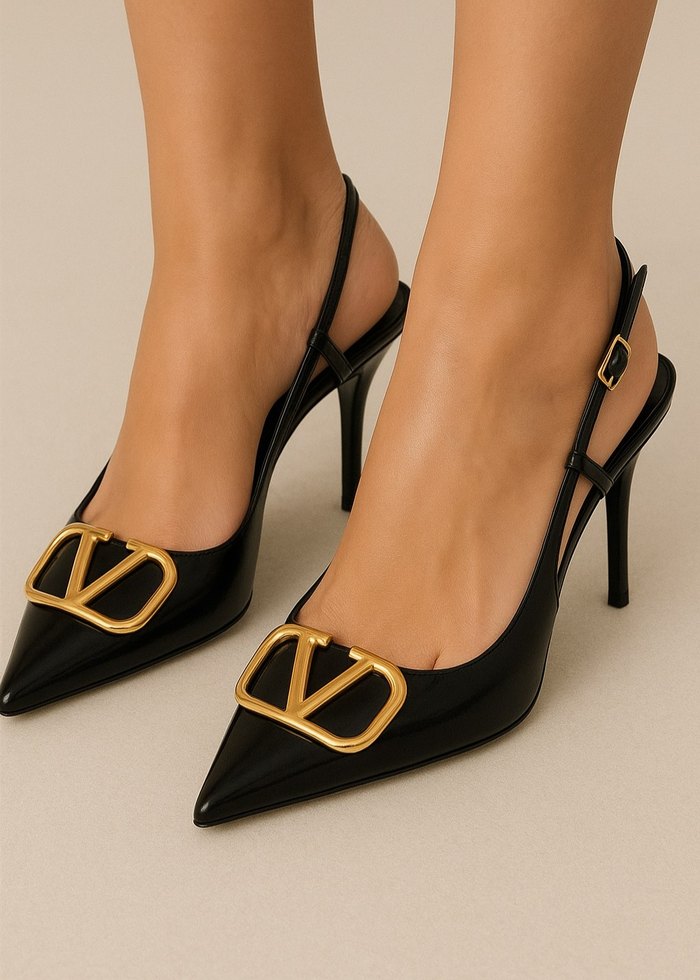 Siyah Tokalı Stiletto Topuklu Ayakkabı 41 - Görsel 4