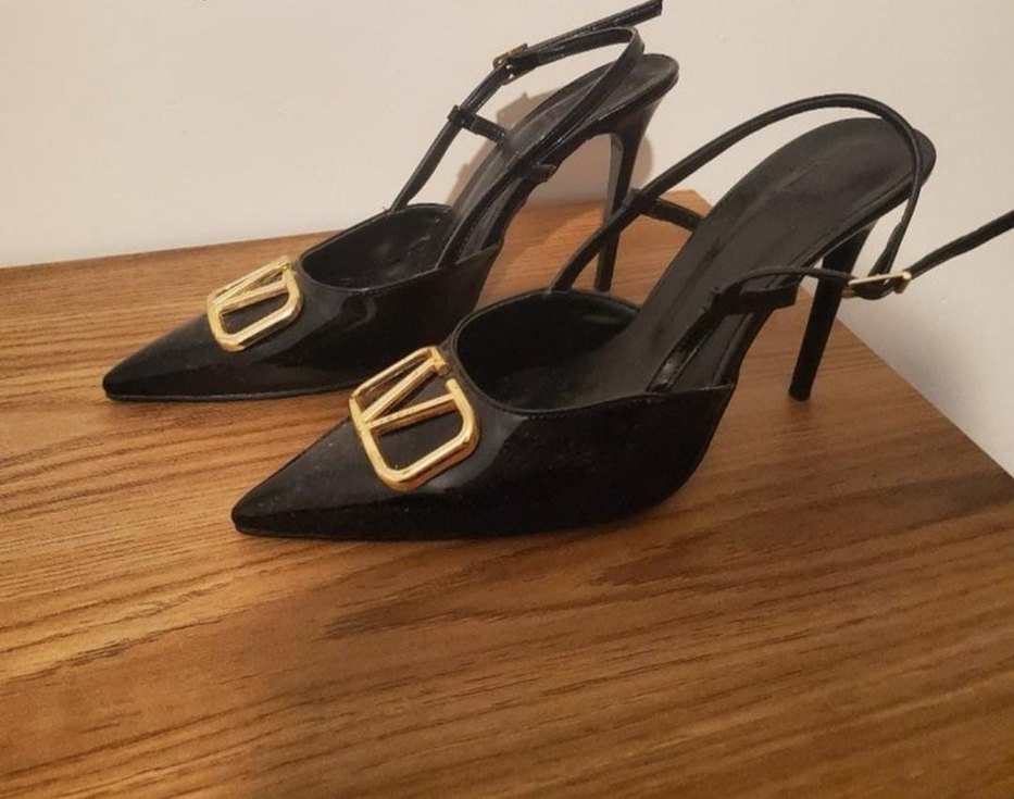 Siyah Tokalı Stiletto Topuklu Ayakkabı 41 - Görsel 5