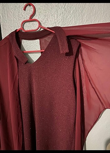 40 Beden bordo Renk Elbise