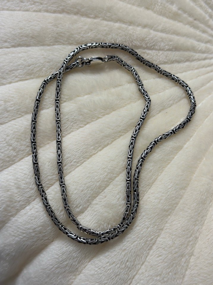 Gümüş kral Erkek Kolye Zinciri - Görsel 4