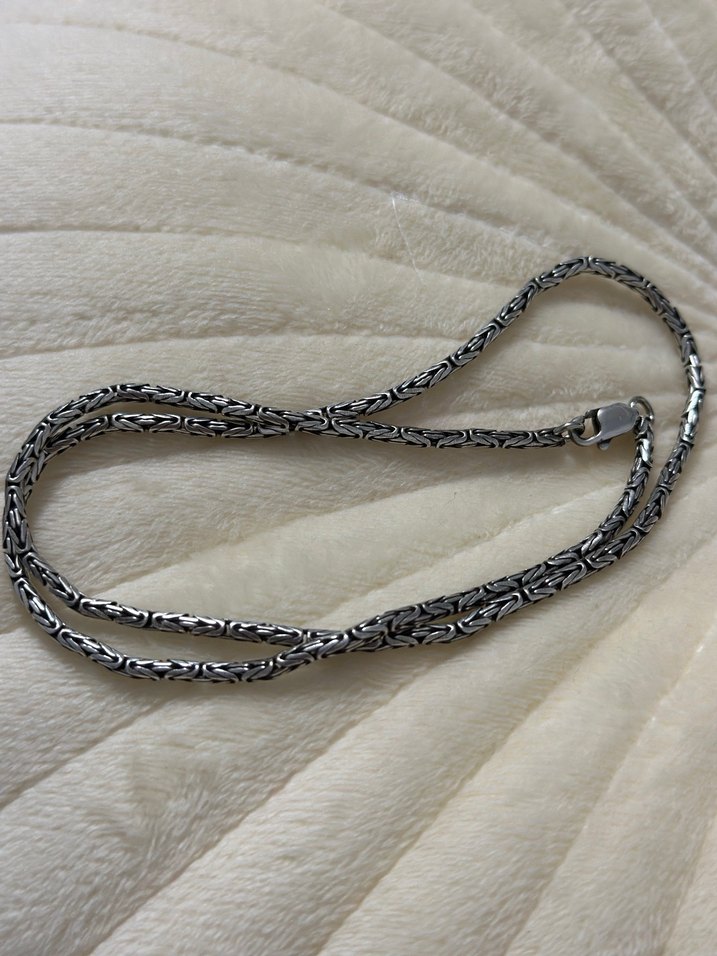 Gümüş kral Erkek Kolye Zinciri - Görsel 3