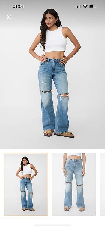 Stradivarius stradivarius jean kot pantolon
