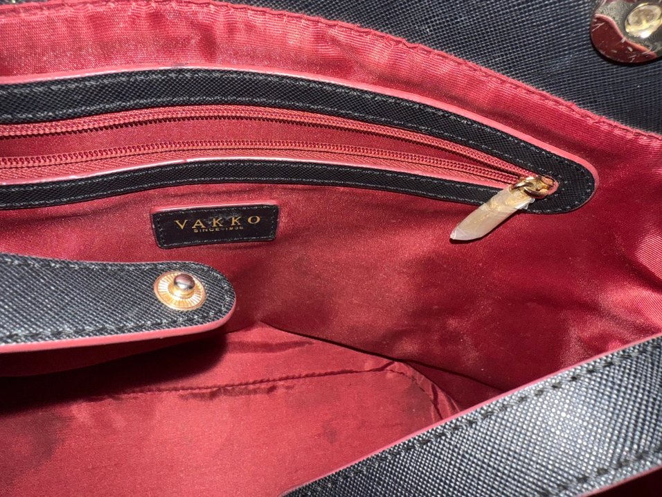 Vakko Siyah Deri Çanta - Görsel 4