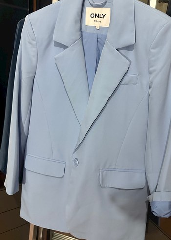 Mavi Pastel Renkli Kadın Blazer Ceket - Görsel 2